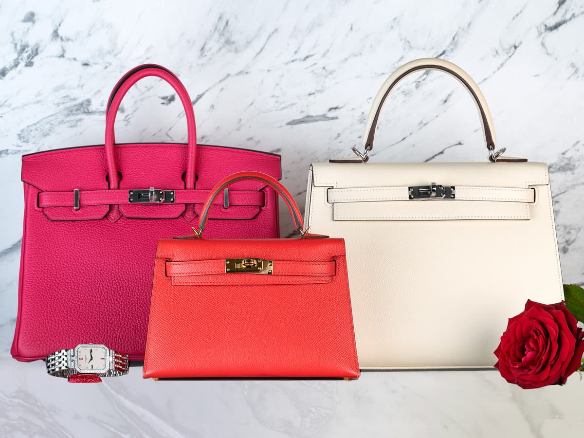 Red pink and white Hermès Bags