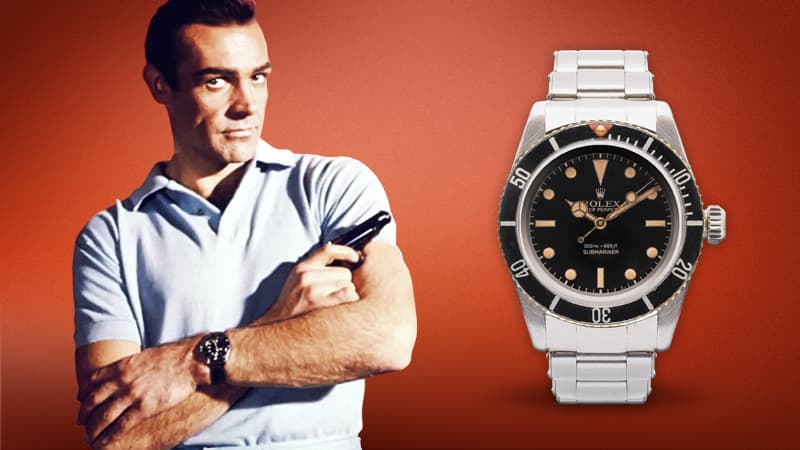 The Rolex Submariner 6538, worn by Sean Connery playing James Bond in Goldfinger