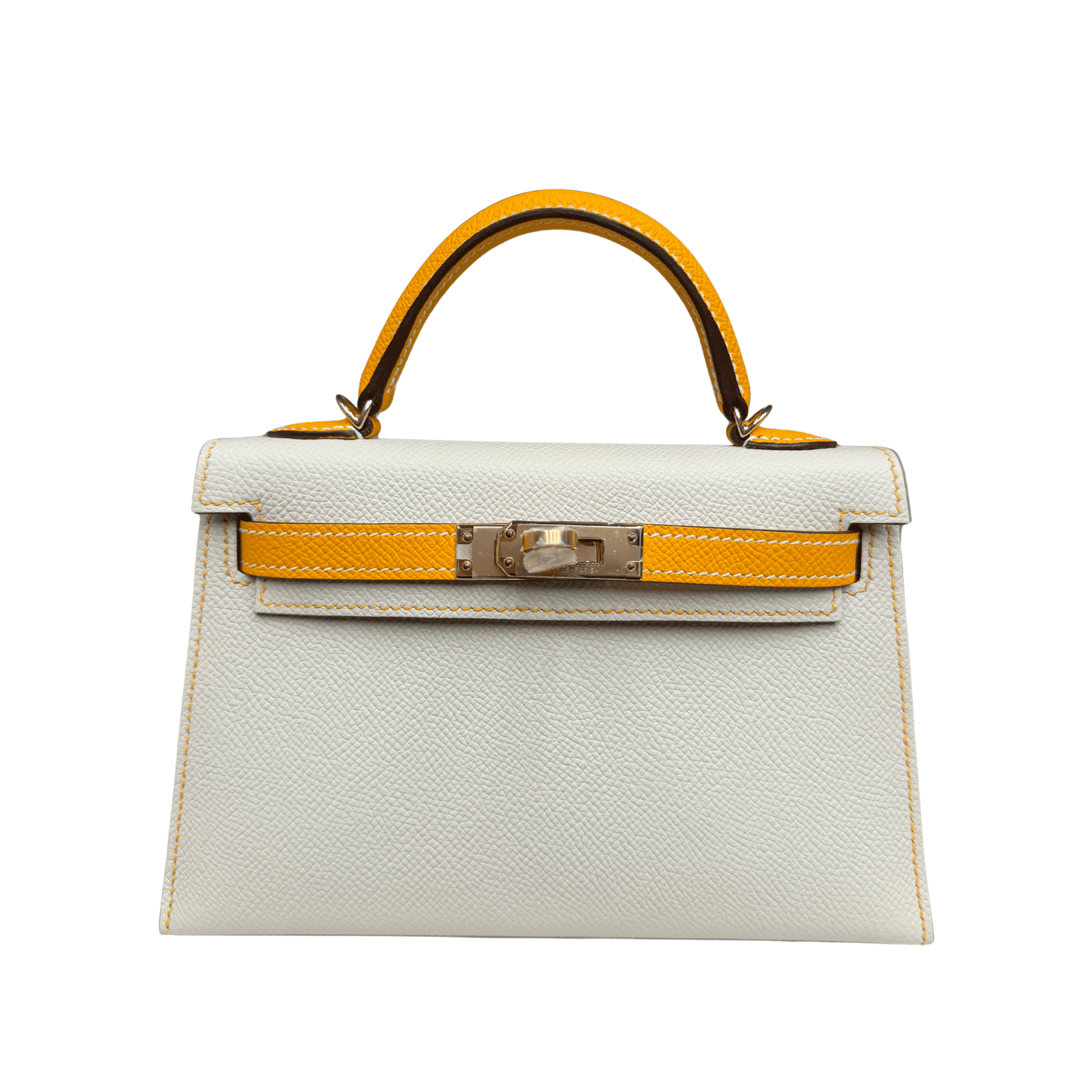 Hermès Kelly 20 Mini Craie/Orange Sellier Epsom HSS Epsom · Craie/Orange · Gold hardware