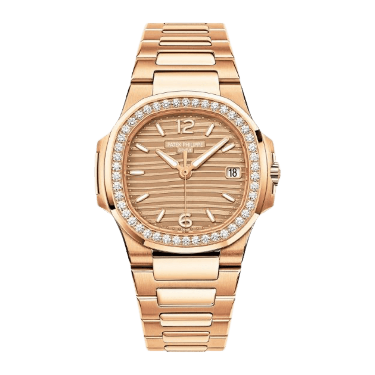 Patek Philippe Nautilus Gold Dial Ref. 7010/1R-012 · Rose Gold · 32mm