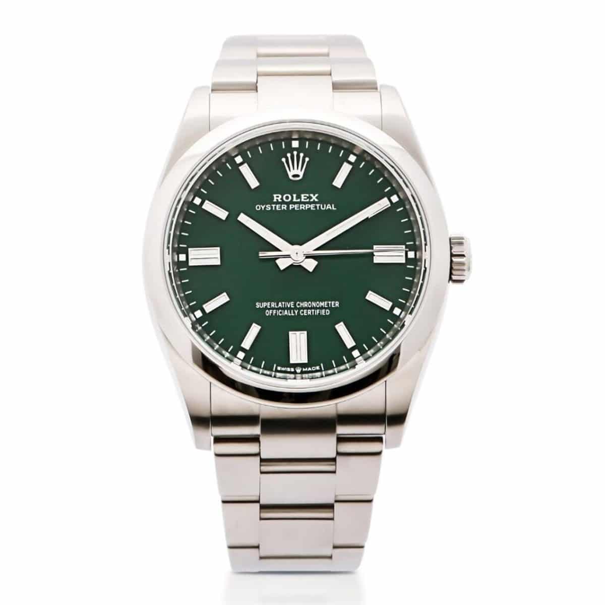 Rolex Oyster Perpetual 41mm Green Dial Ref. 124300 · Oystersteel · 41mm