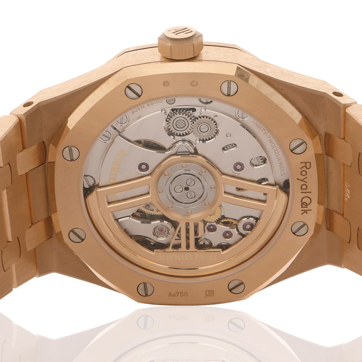 Audemar piguet royal oak 15500OR rose gold black dial back