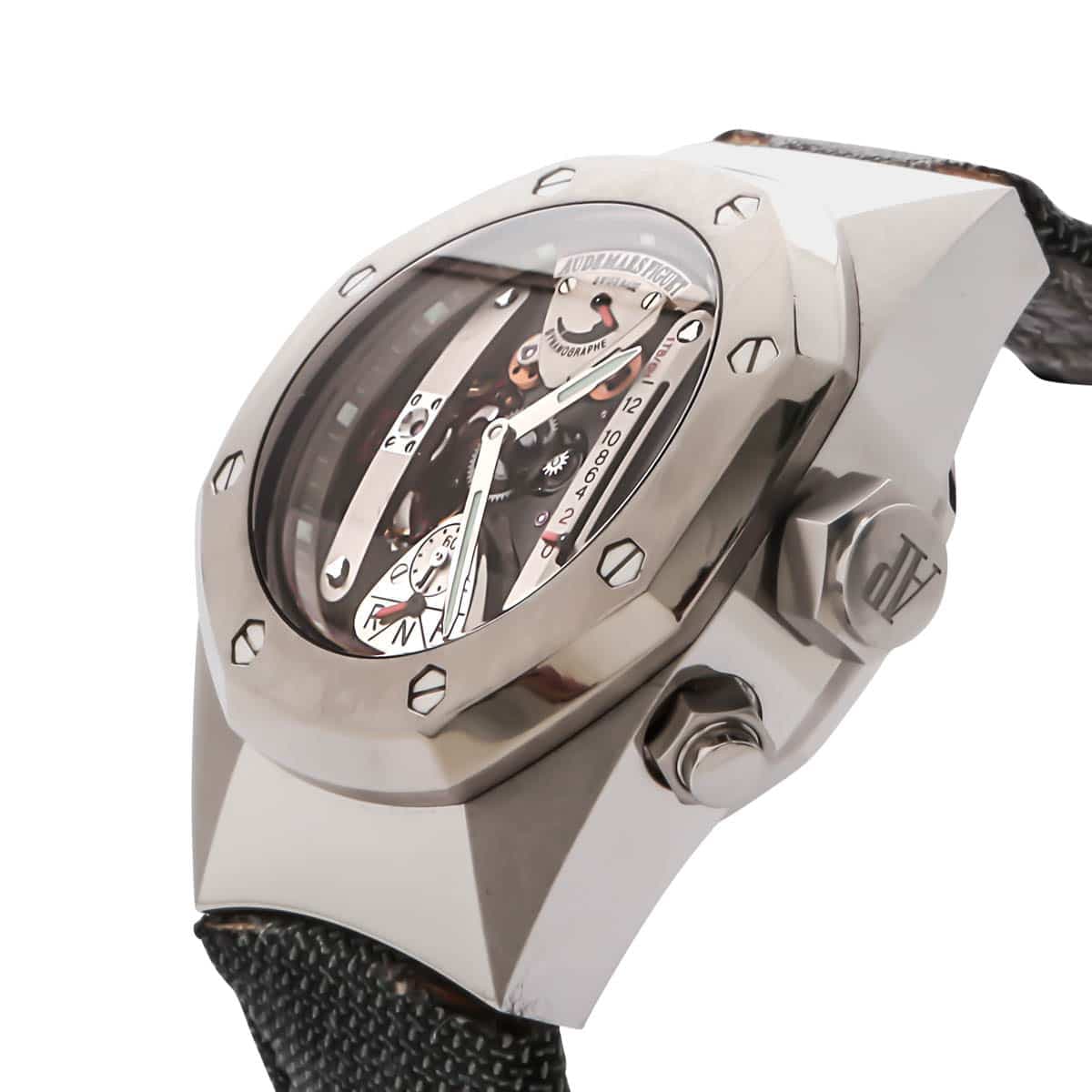Audemars Piquet Royal Oak alacrity titanium bezel with skeleton dial & ball bracelet