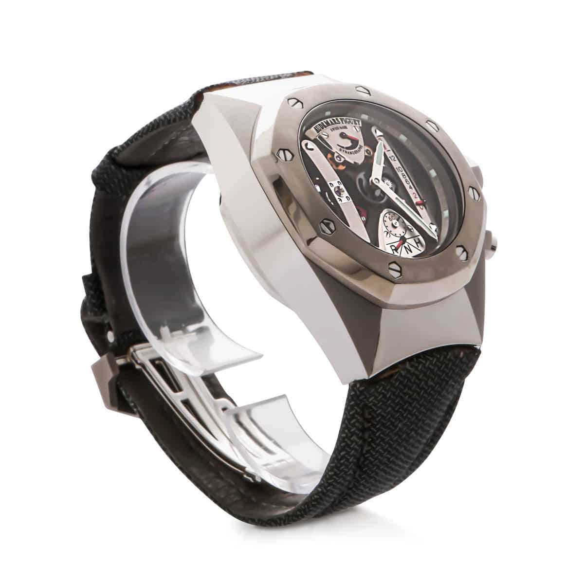 Audemars Piquet Royal Oak alacrity titanium bezel with skeleton dial & ball bracelet