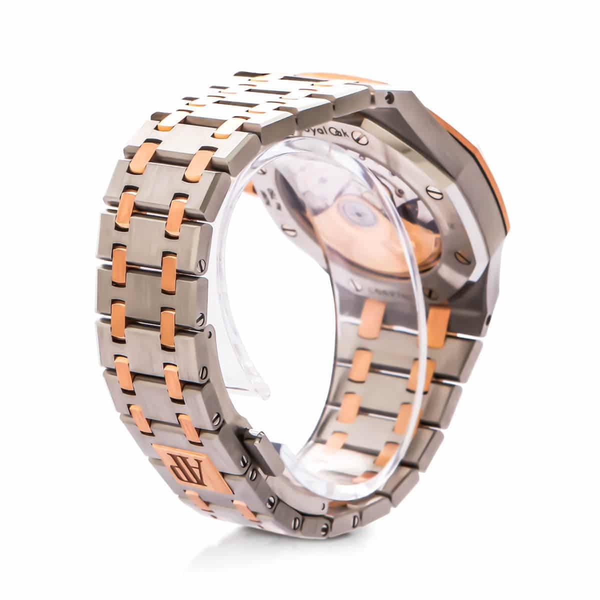 Audemars Piquet royal oak white dial & steel bracelet with rose gold bezel