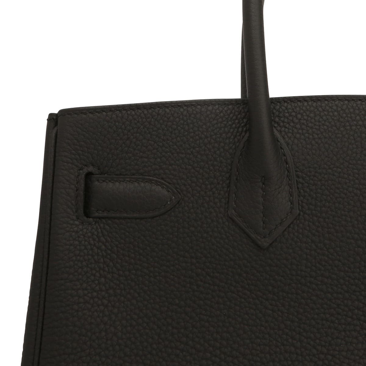 Hermes Birkin 30 black handbag with silver hardware