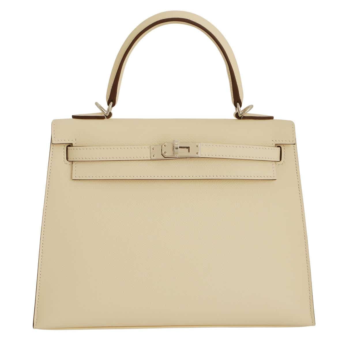 Hermès Kelly 25 Epsom Nata Epsom · Nata · Palladium hardware