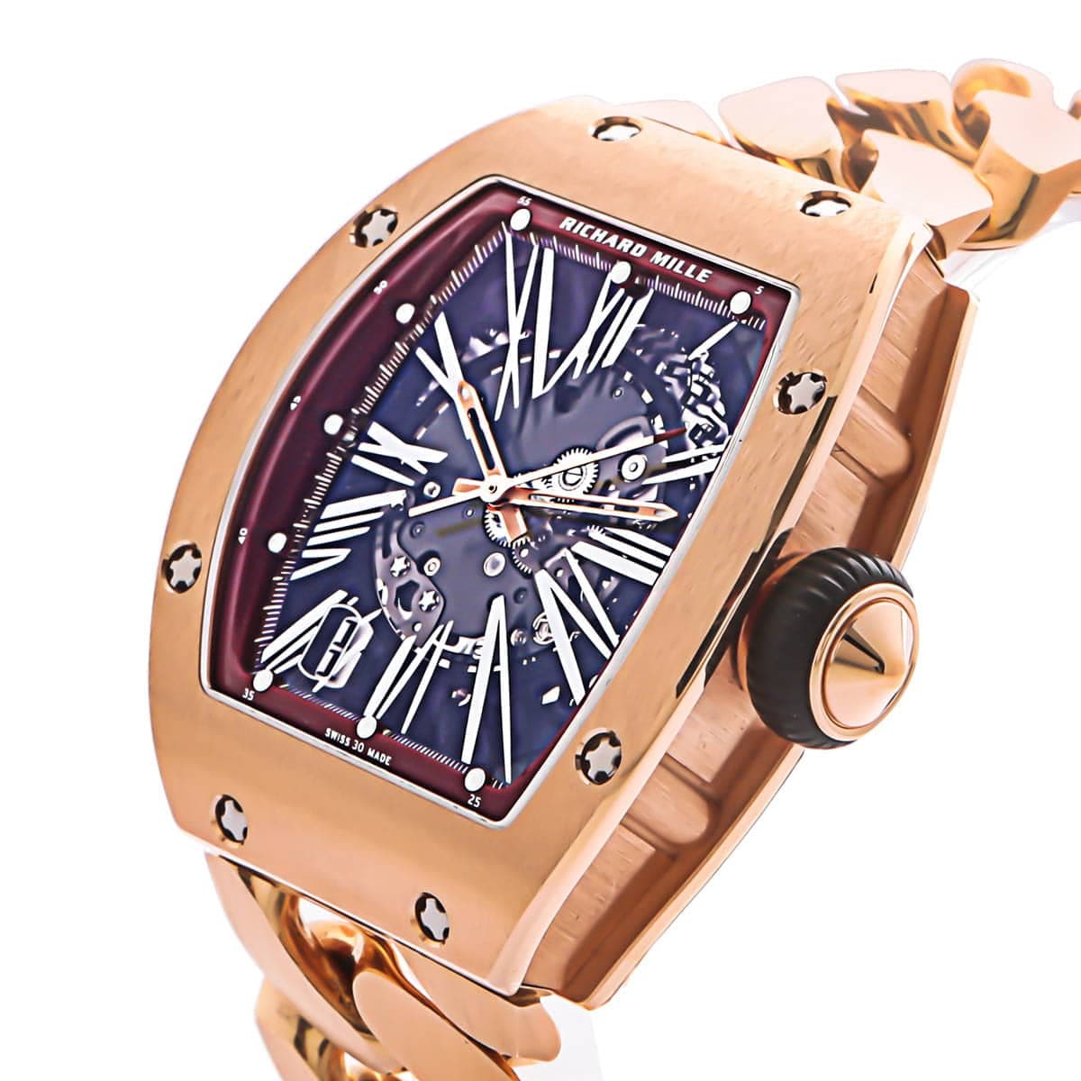 Richard Mille rose gold cuban bracelet