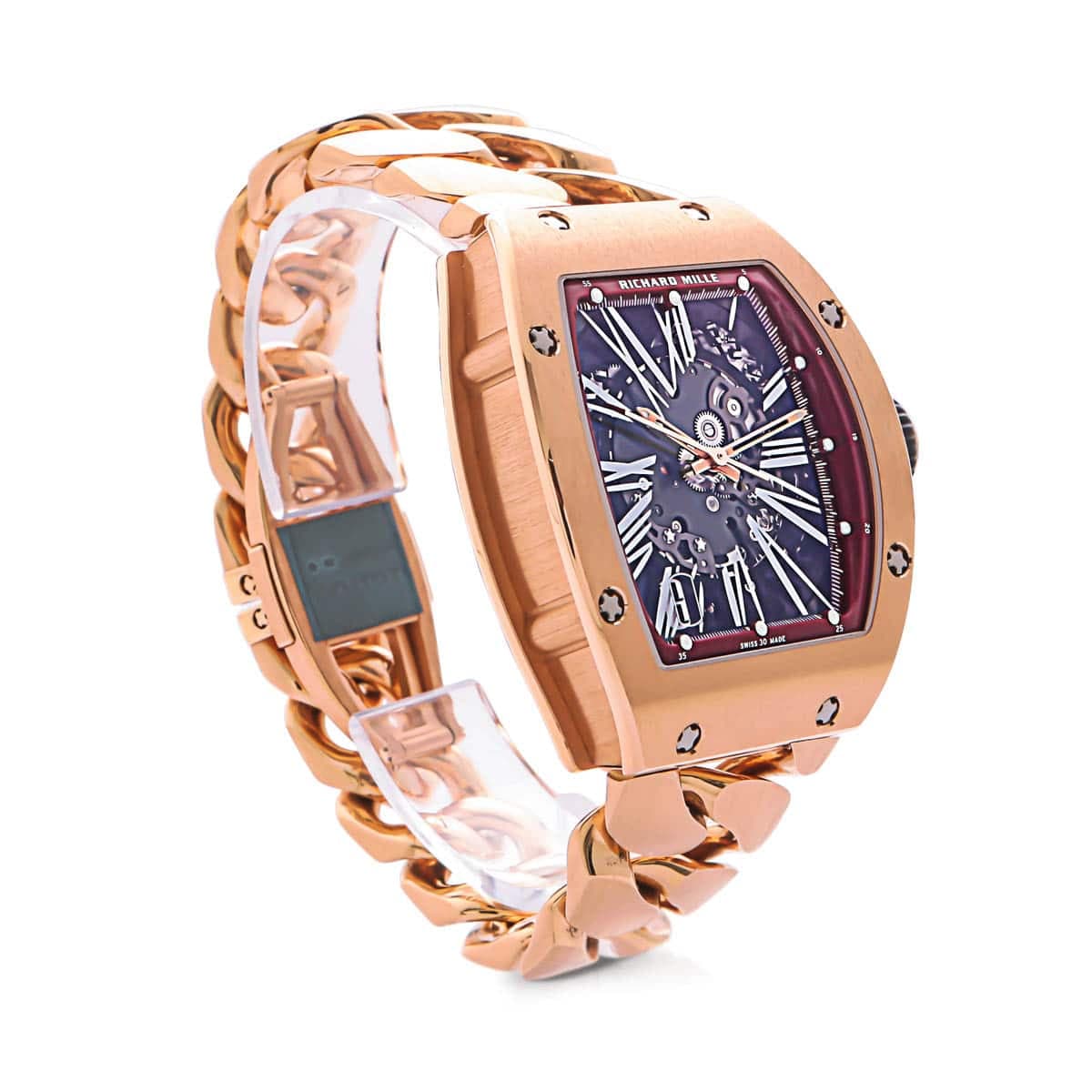 Richard Mille rose gold cuban bracelet