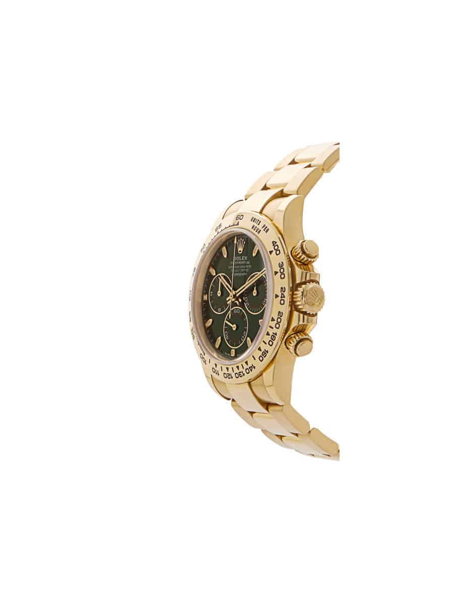 Rolex Daytona cosmograph yellow gold with 40mm green dial