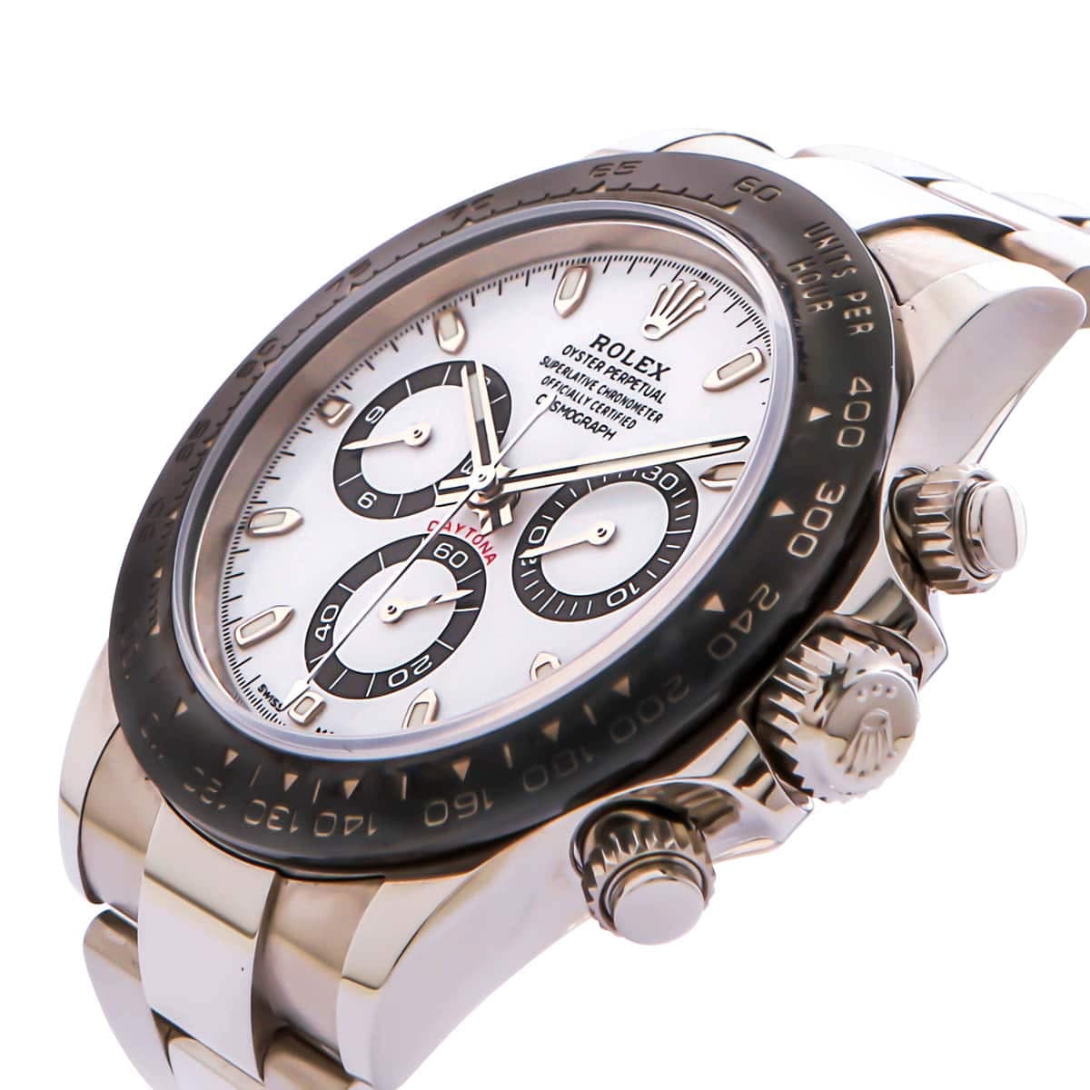 Rolex Daytona steel with white dial & black bezel