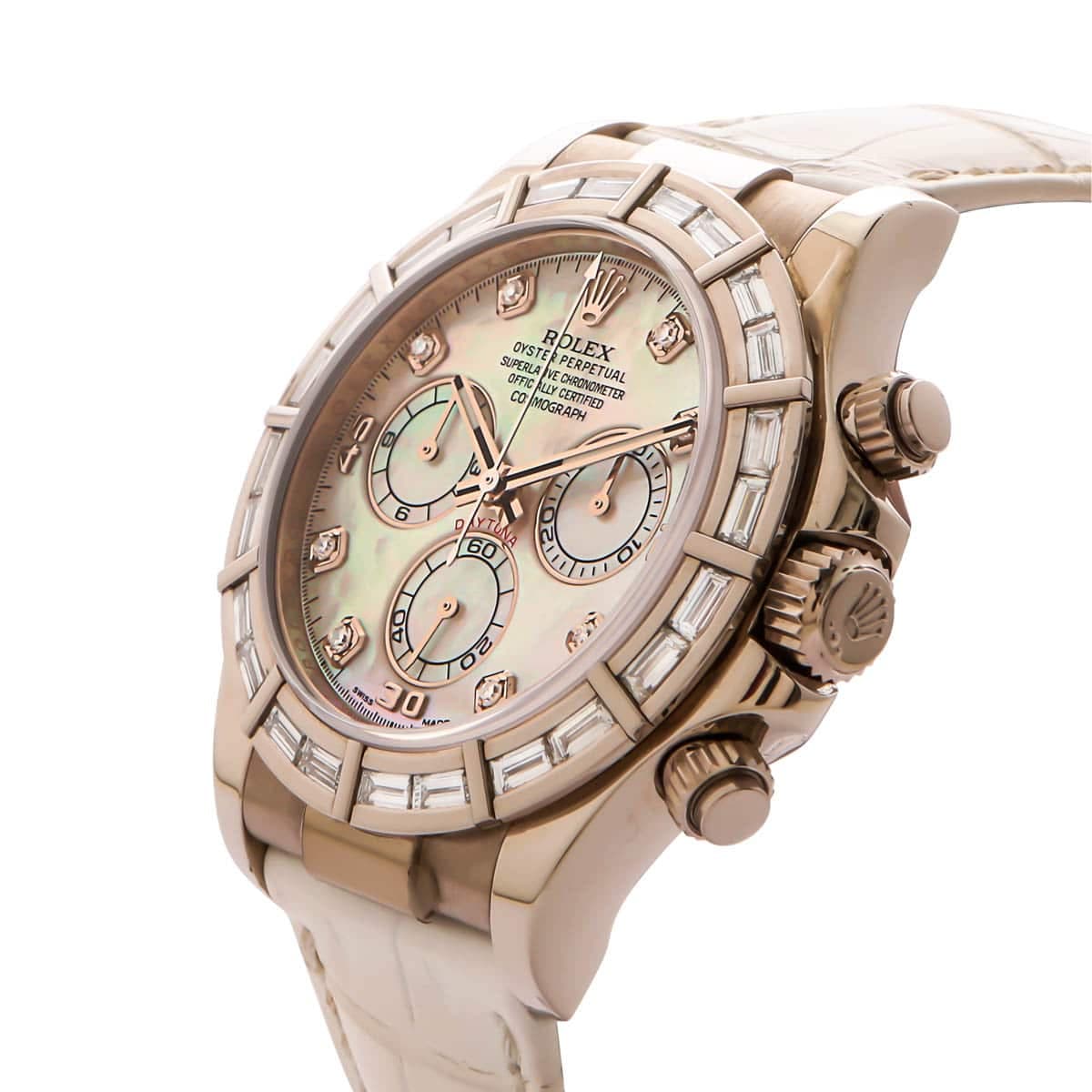 rolex-daytona-white-gold-40mm-mother-of-pearl-dial-baguette-bezel-116589br-crown