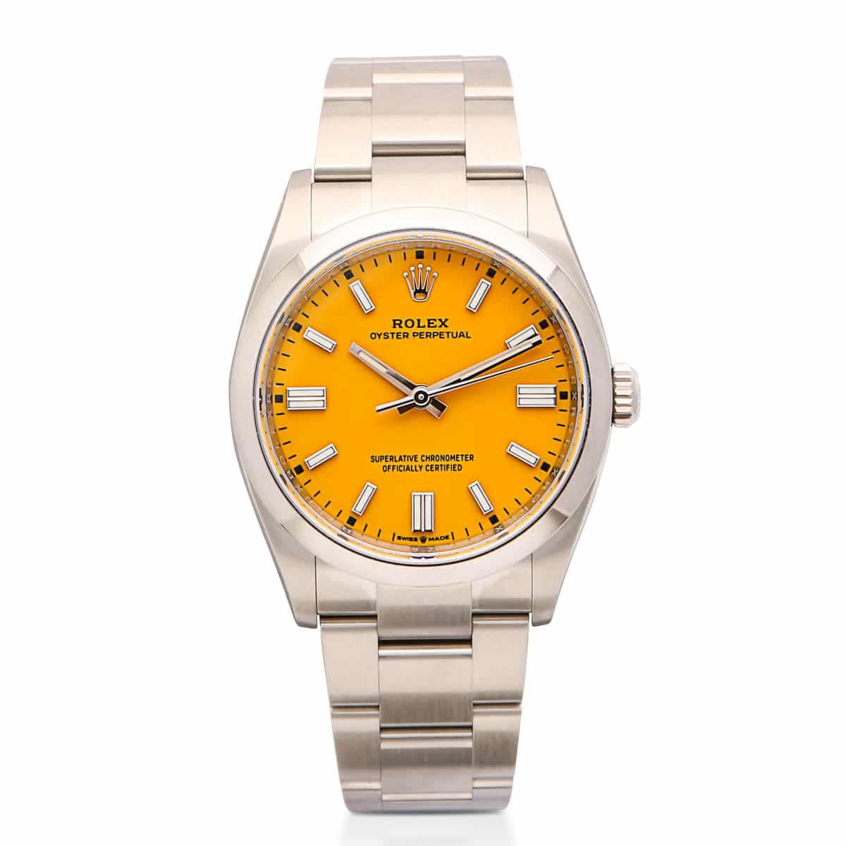 Rolex Oyster Perpetual 36mm Yellow Dial Ref. 126000 · Oystersteel · 36mm