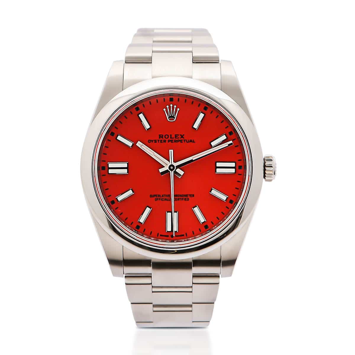 Rolex Oyster Perpetual 41mm Red Dial Ref. 124300 · Oystersteel · 41mm