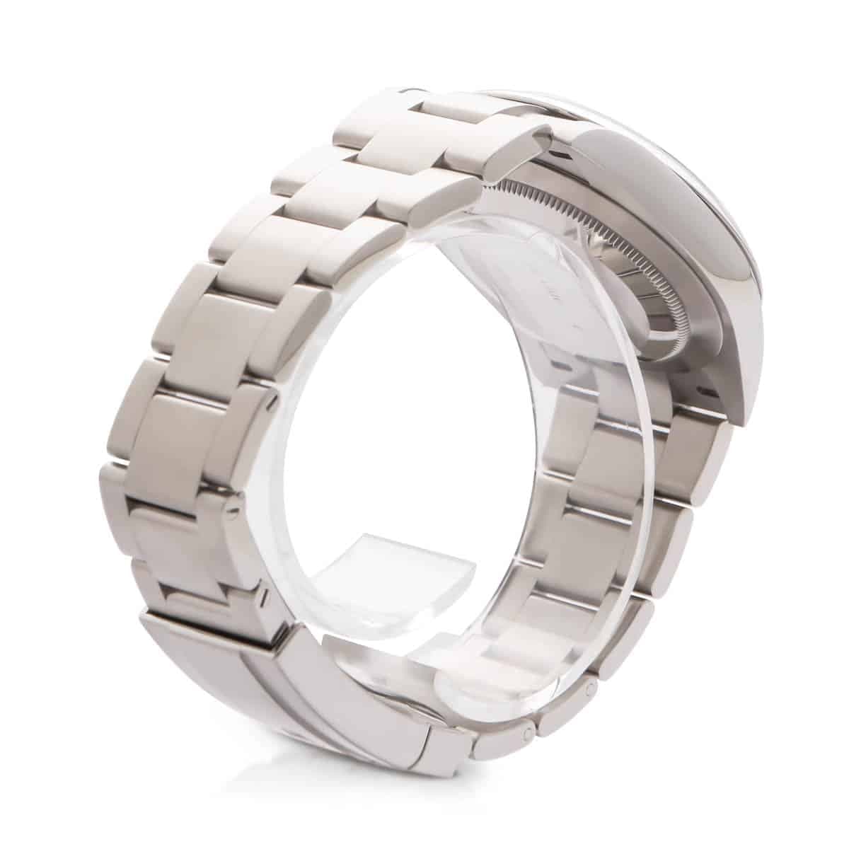 Back view of the OP Tiffany Blue displaying the bracelet in oystersteel