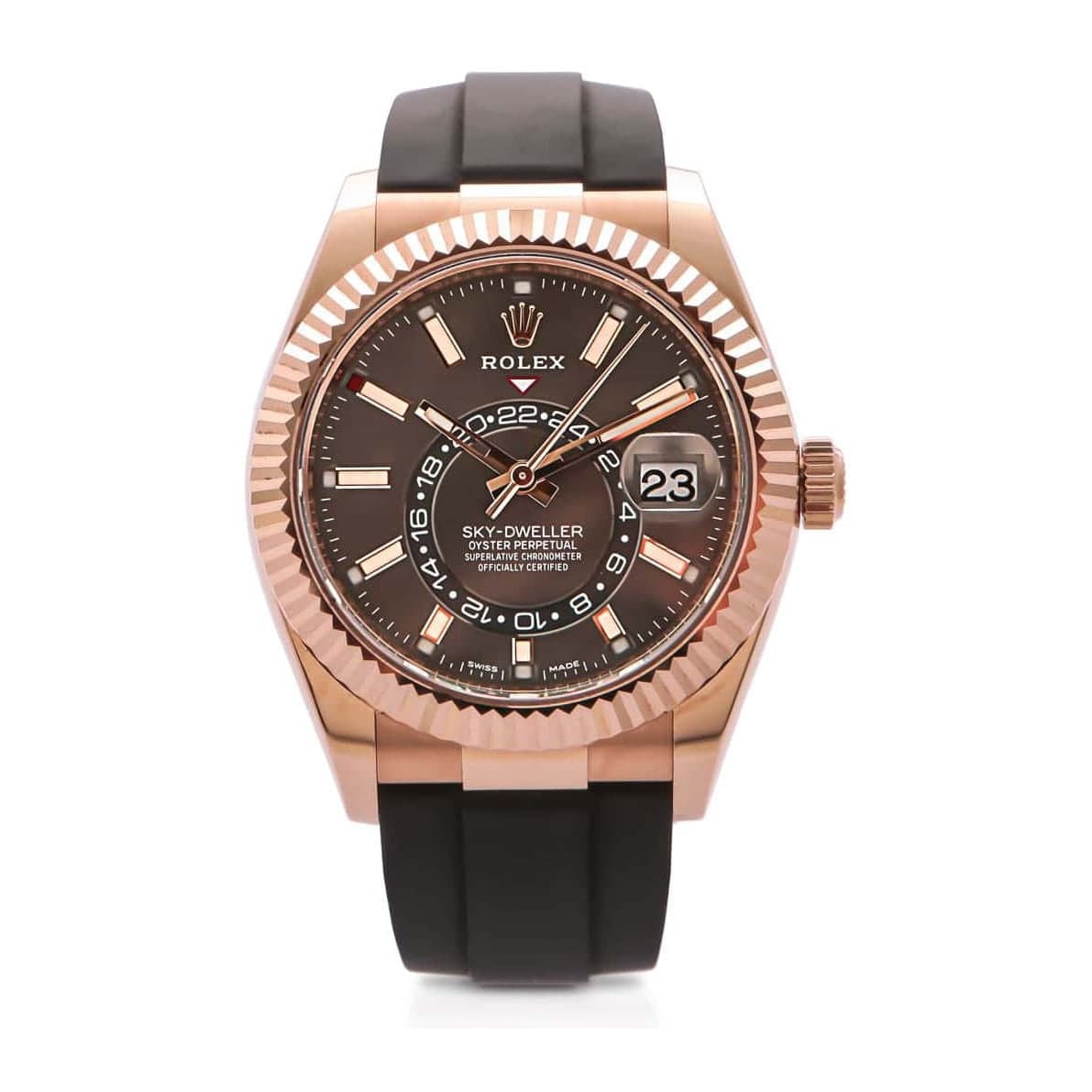 Rolex Sky-Dweller Rhodium Dial Ref. 326235 · 18ct Everose · 42mm