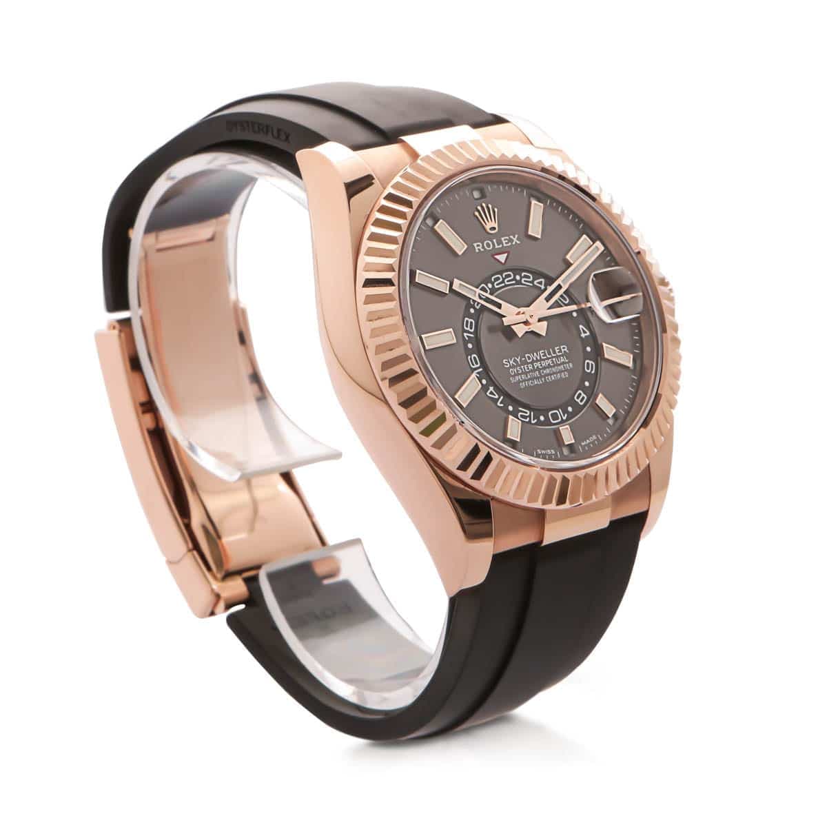 rolex-sky-dweller-oysterflex-rose-gold-42mm-rhodium-dial-326235-side
