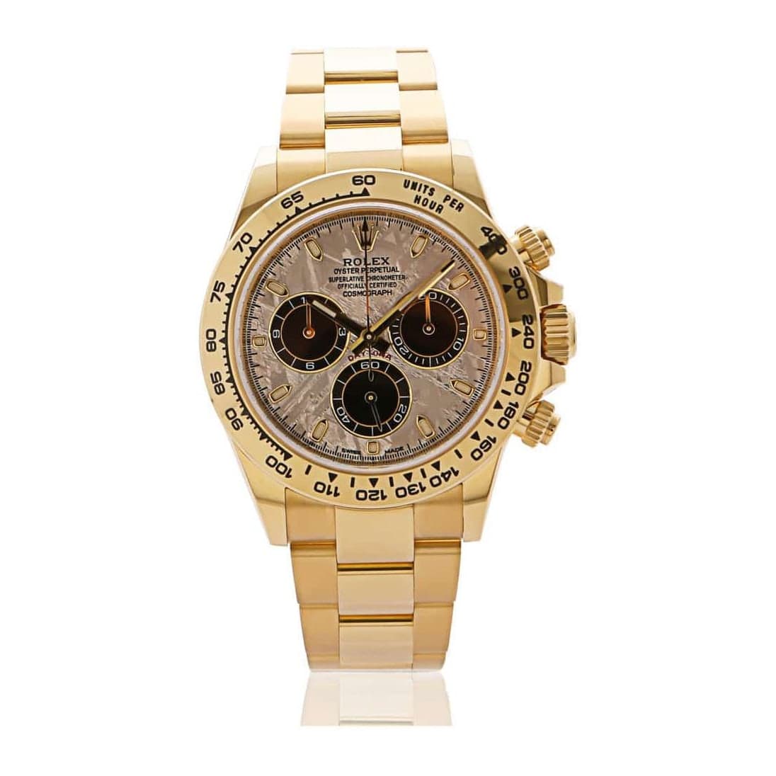 Rolex daytona 116508 meteorite dial yellow gold 40 mm front