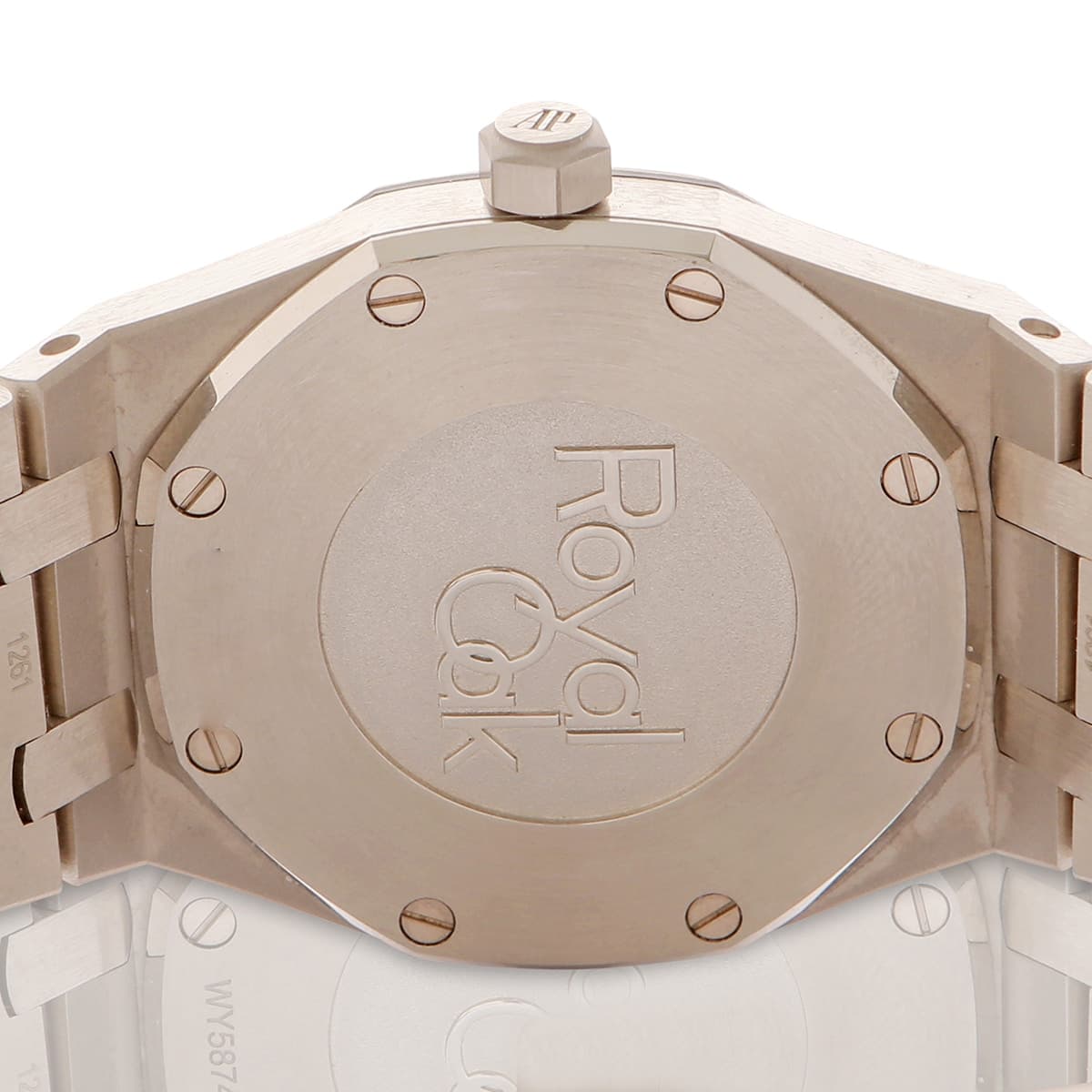 Audemars piguet royal oak 67651ST stainless steel back of watch.