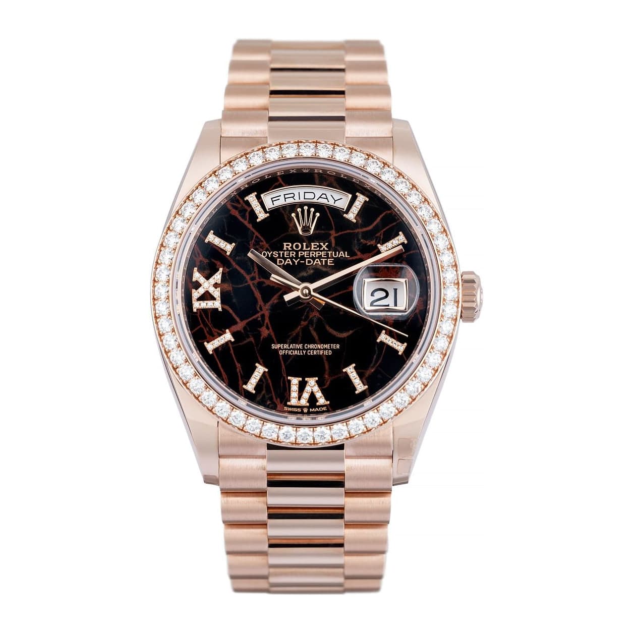 Rolex Day-Date Eisenkiesel Dial Ref. 128345RBR · Rose Gold · 36mm