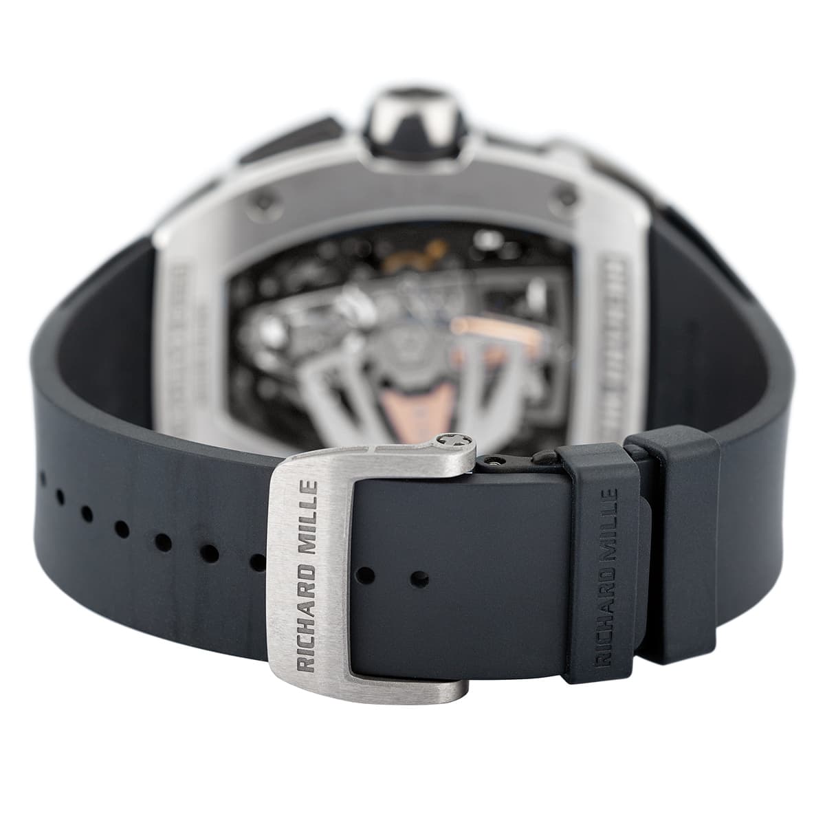 Richard Mille Mclaren speedtail mclaren black rubber strap with titanium clasp.