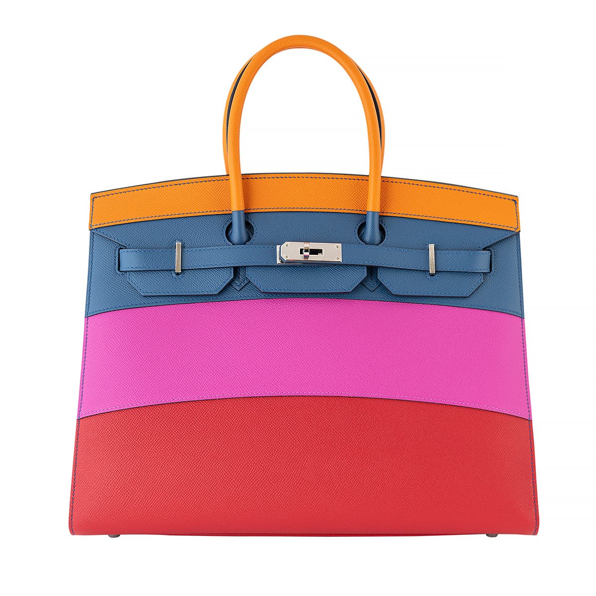 Hermès Birkin 35 Epsom Rainbow Sunset Epsom · Sunset Rainbow · Palladium hardware