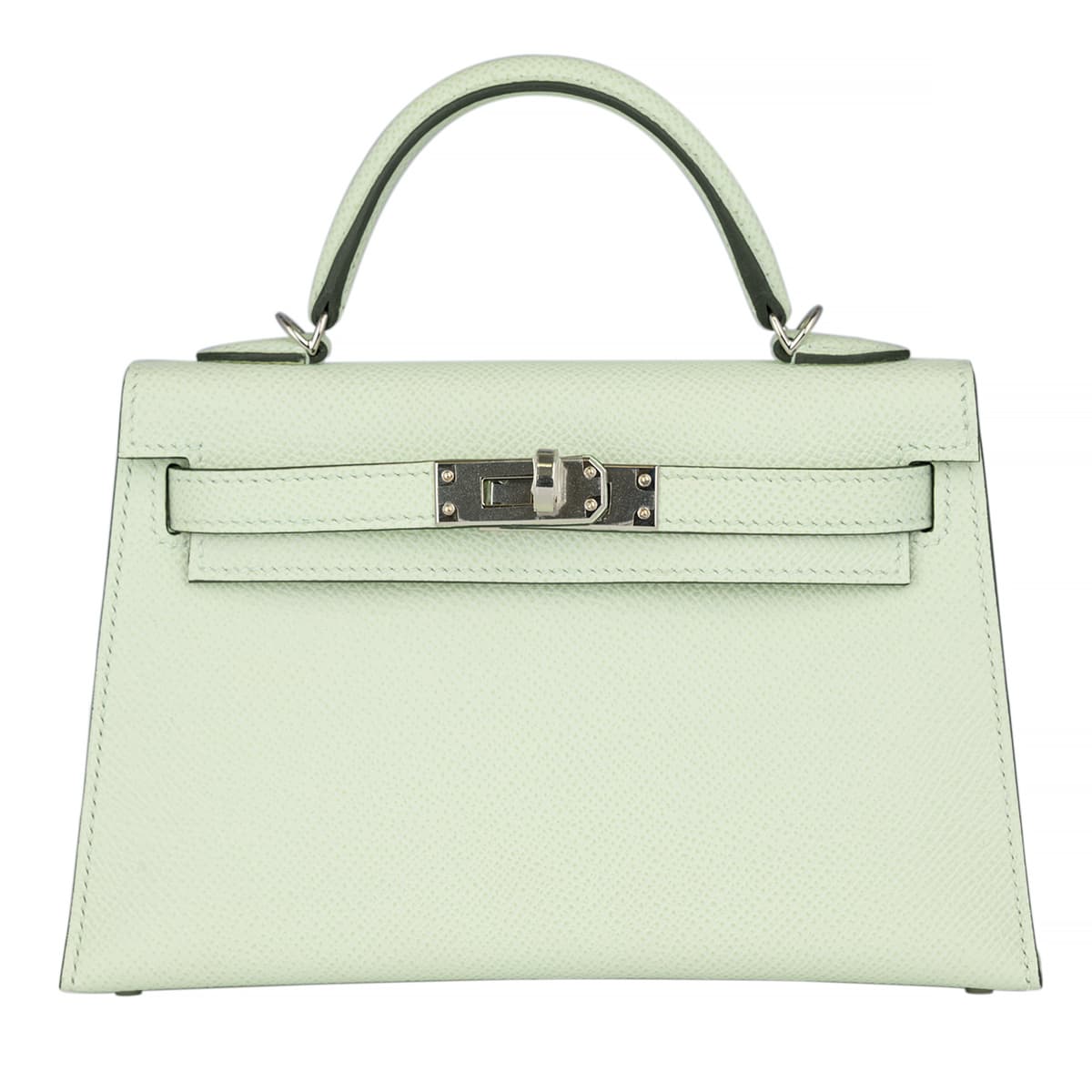 Hermès Mini Kelly Epsom Vert Frizz Epsom · Vert Frizz · Palladium hardware