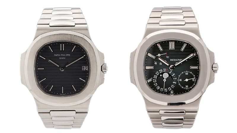 Patek Philippe Nautilus 5711 and 5712 side-by-side
