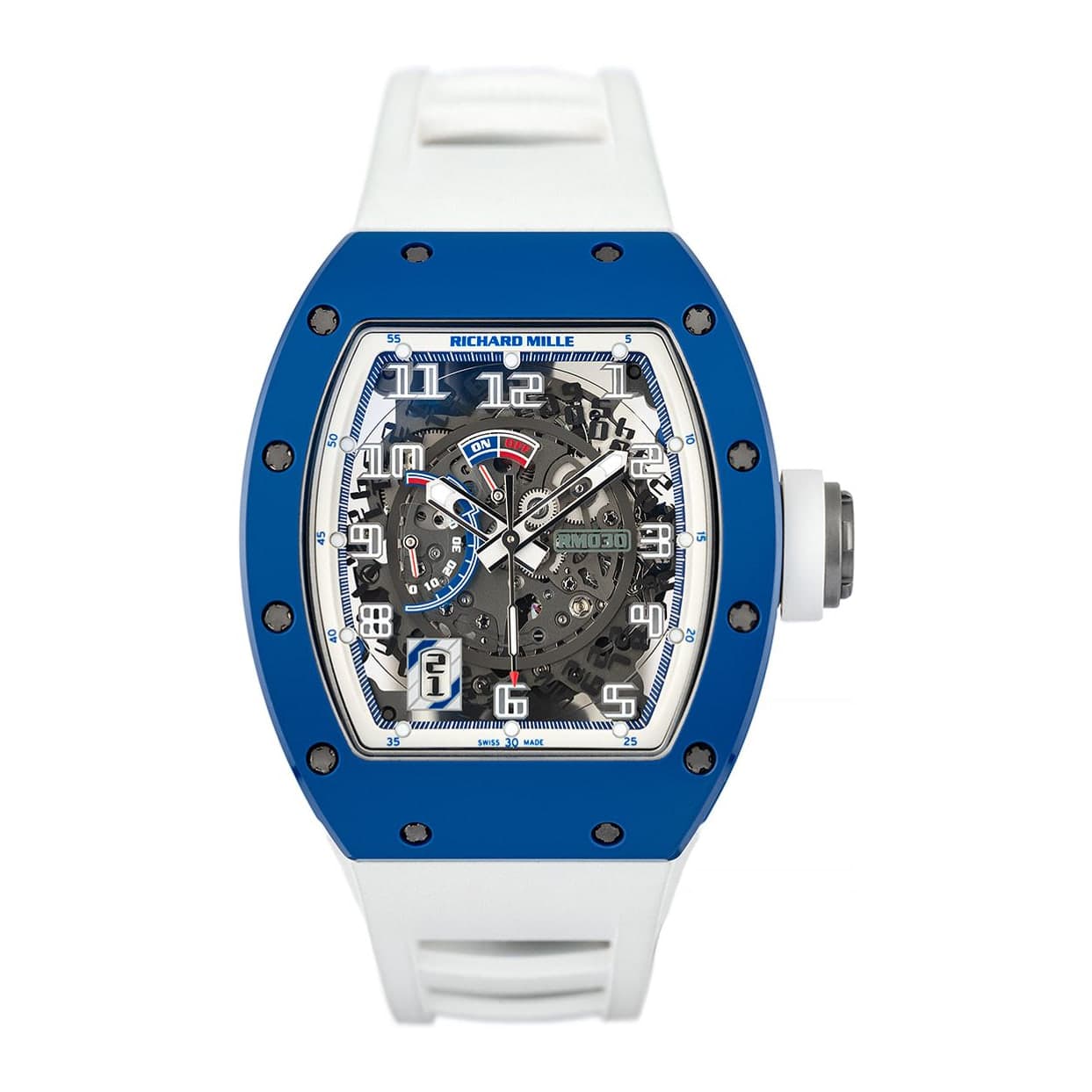 Richard Mille Blue Ceramic Ref. RM030 · Titanium · 50x42.7mm