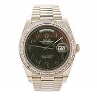 Inline - Rolex Day Date Platinum 40mm Arabic Dial Baguette