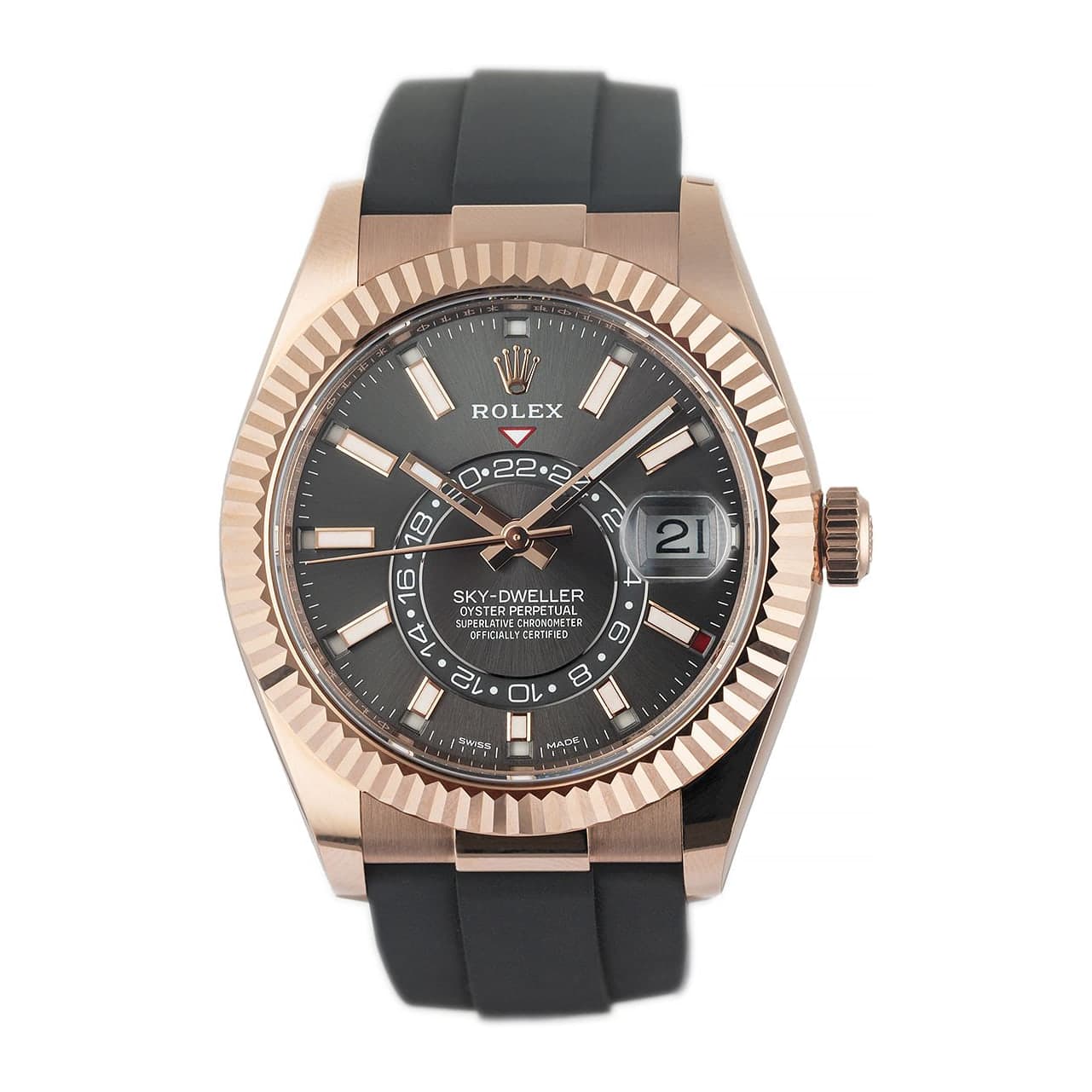 Rolex Sky-Dweller Rhodium Dial Ref. 326235 · 18ct Rose Gold · 42mm