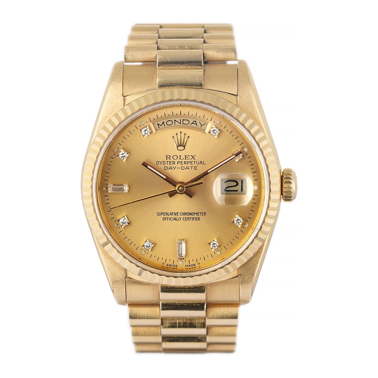 Rolex Day-Date Champagne Dial Ref. 18238 · 18ct Yellow Gold · 36mm
