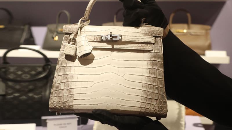 A rare Hermes Himalaya Niloticus Crocodile Bag