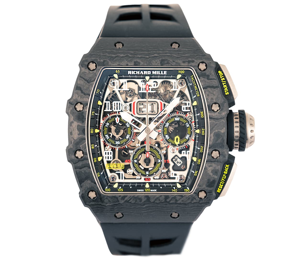 Richard Mille Black Carbon Chronograph Ref. RM11-03 · NTPT-Carbon · 49.94 x 44.50 mm