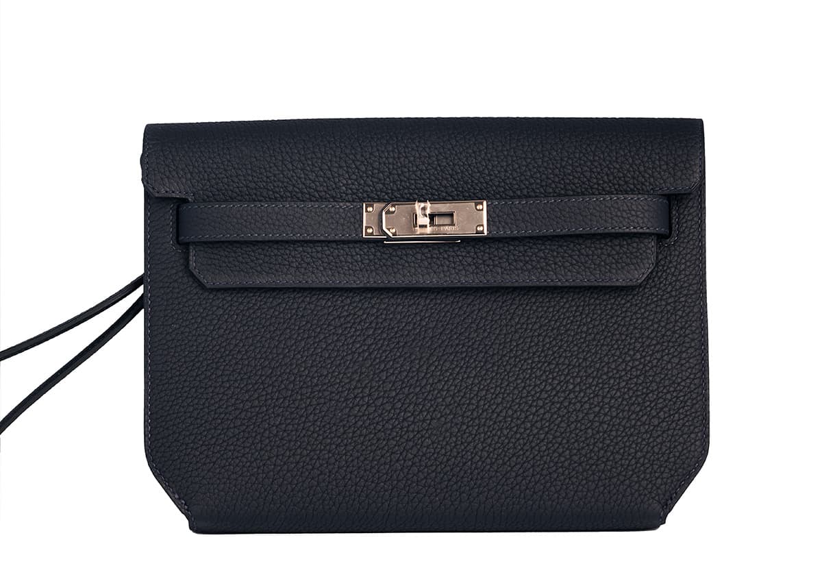 Hermès Depeches 25 Veau Togo Caban GB10698M Togo · Veau Togo Caban · Palladium hardware