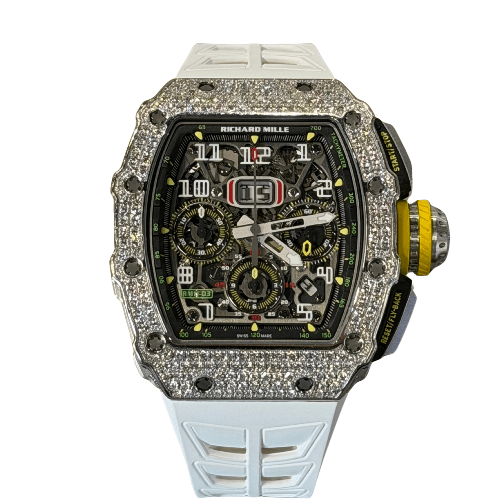 Richard Mille Full Diamond Ref. RM11-03 · White Gold · 50mm