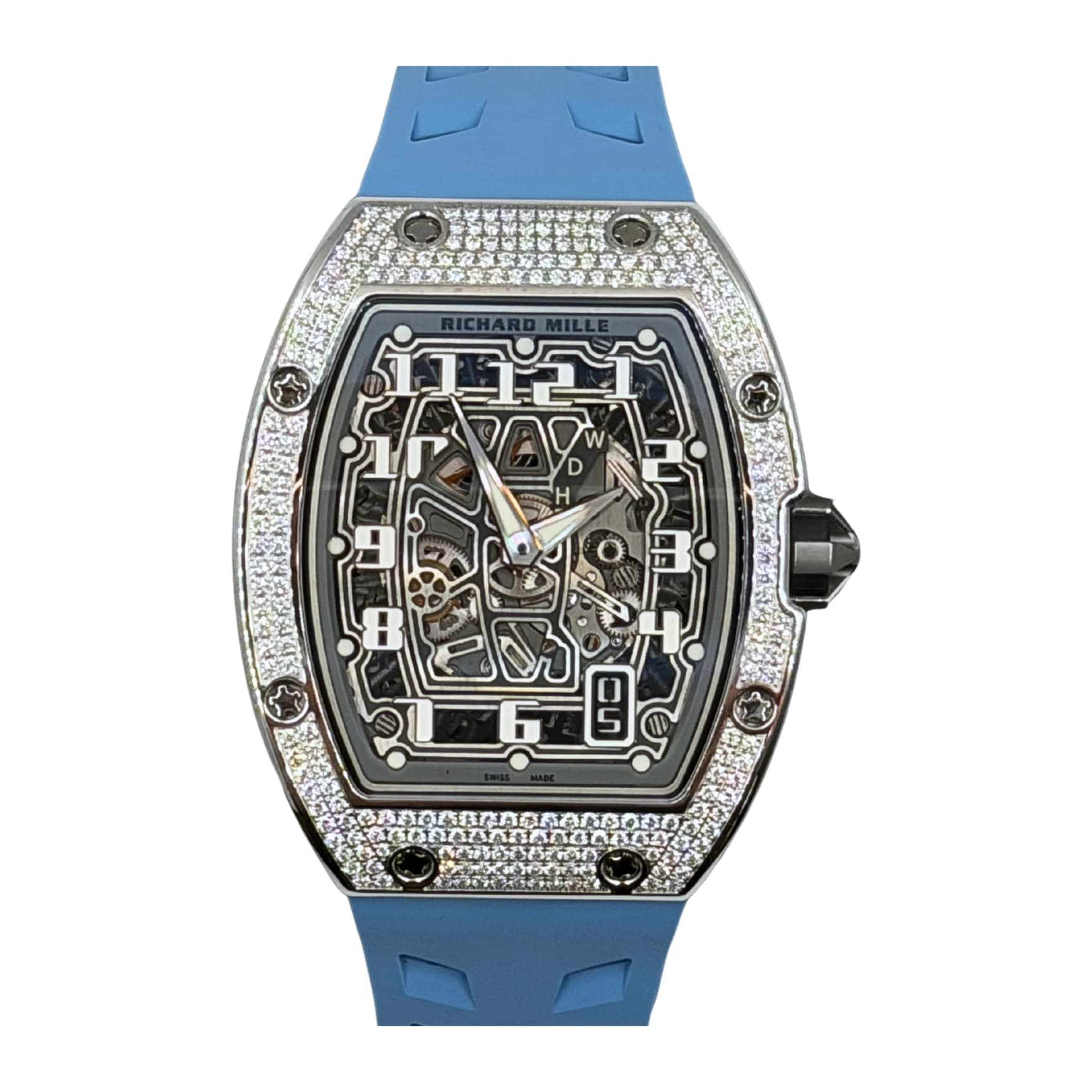 Richard Mille Full Pave Ref. RM067-01 · White Gold · 38.7x47.5mm