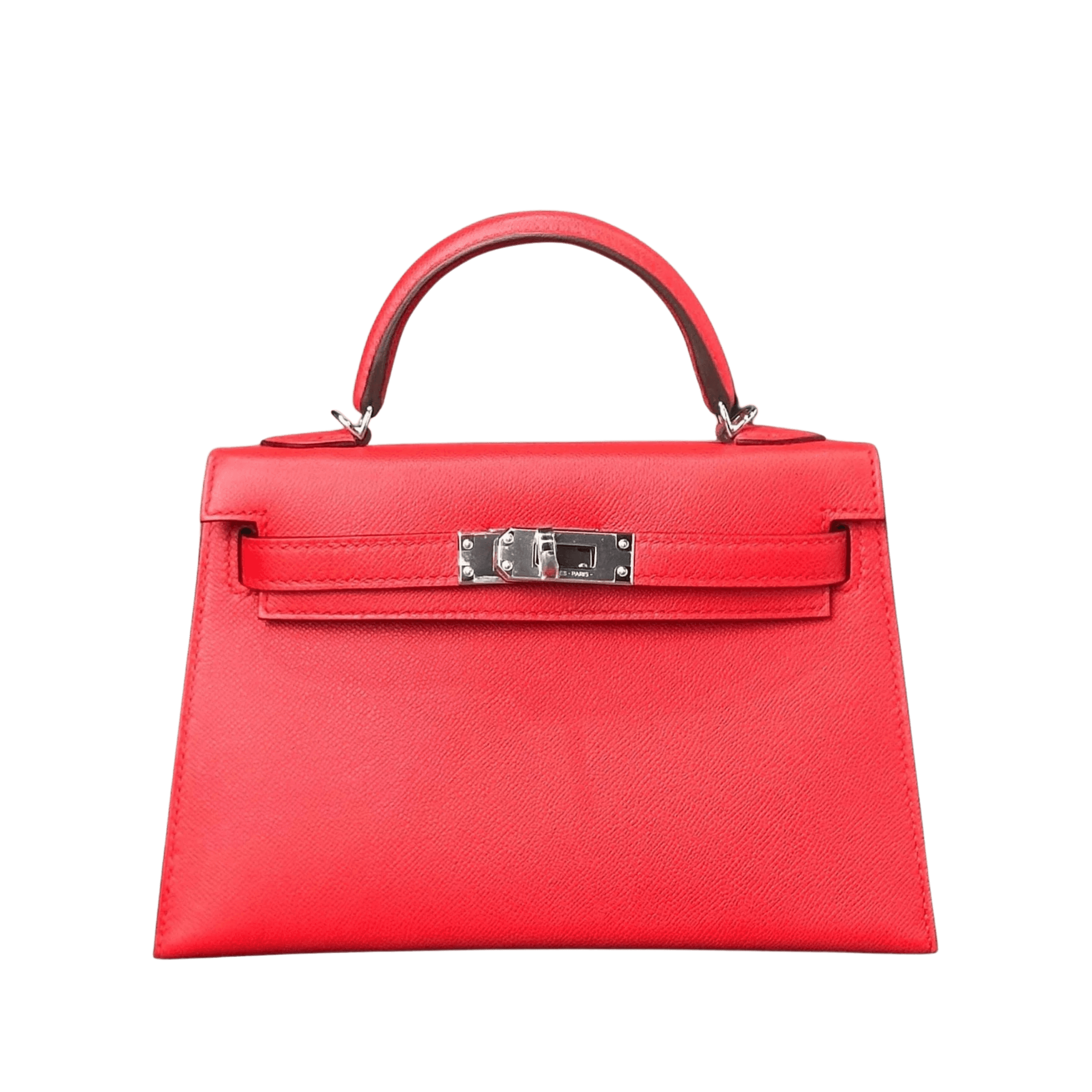 Hermès Mini Kelly Epsom Rouge De Coeur Epsom · Rouge de Coeur · Palladium hardware