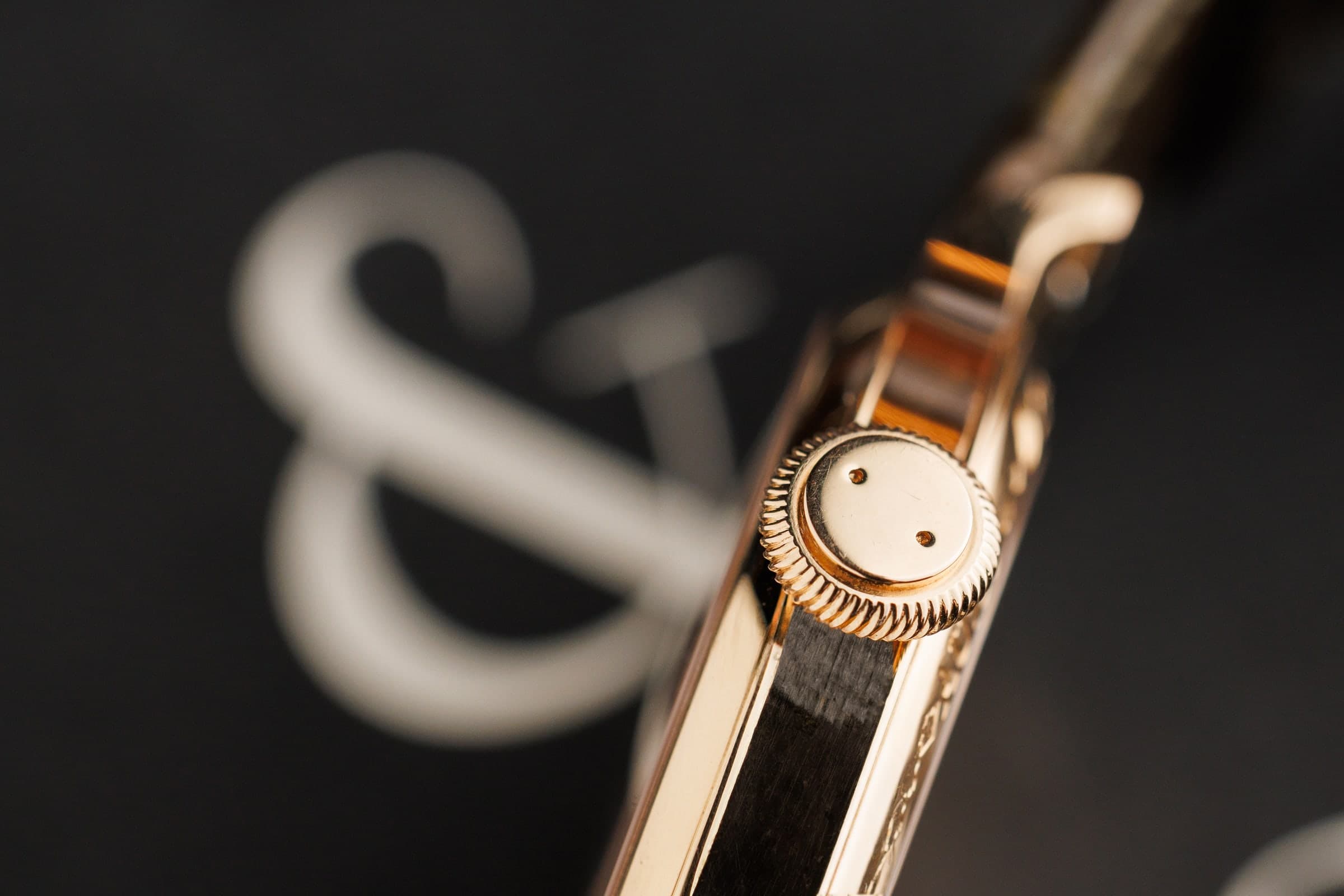 F.P. Journe Chronomètre Optimum in rose gold, case profile and crown