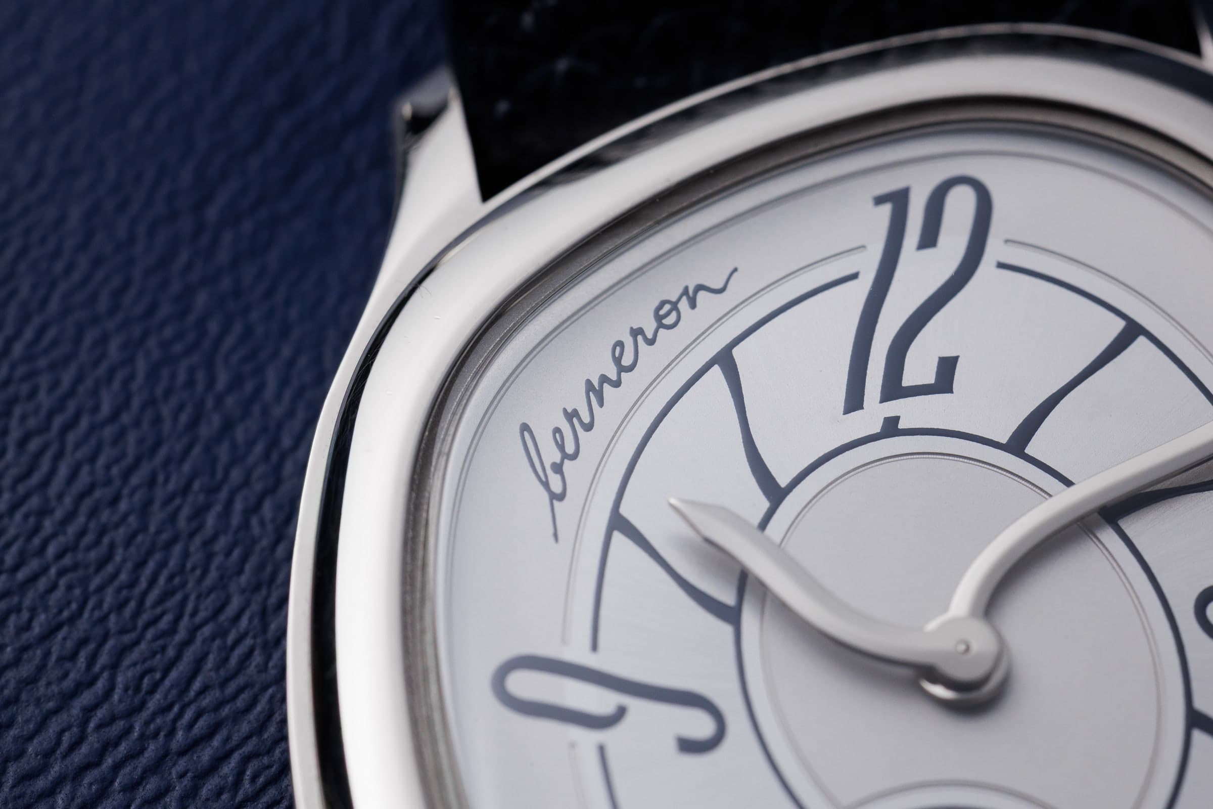 Berneron Mirage 3438MS.W01 in white gold, dial and case detail