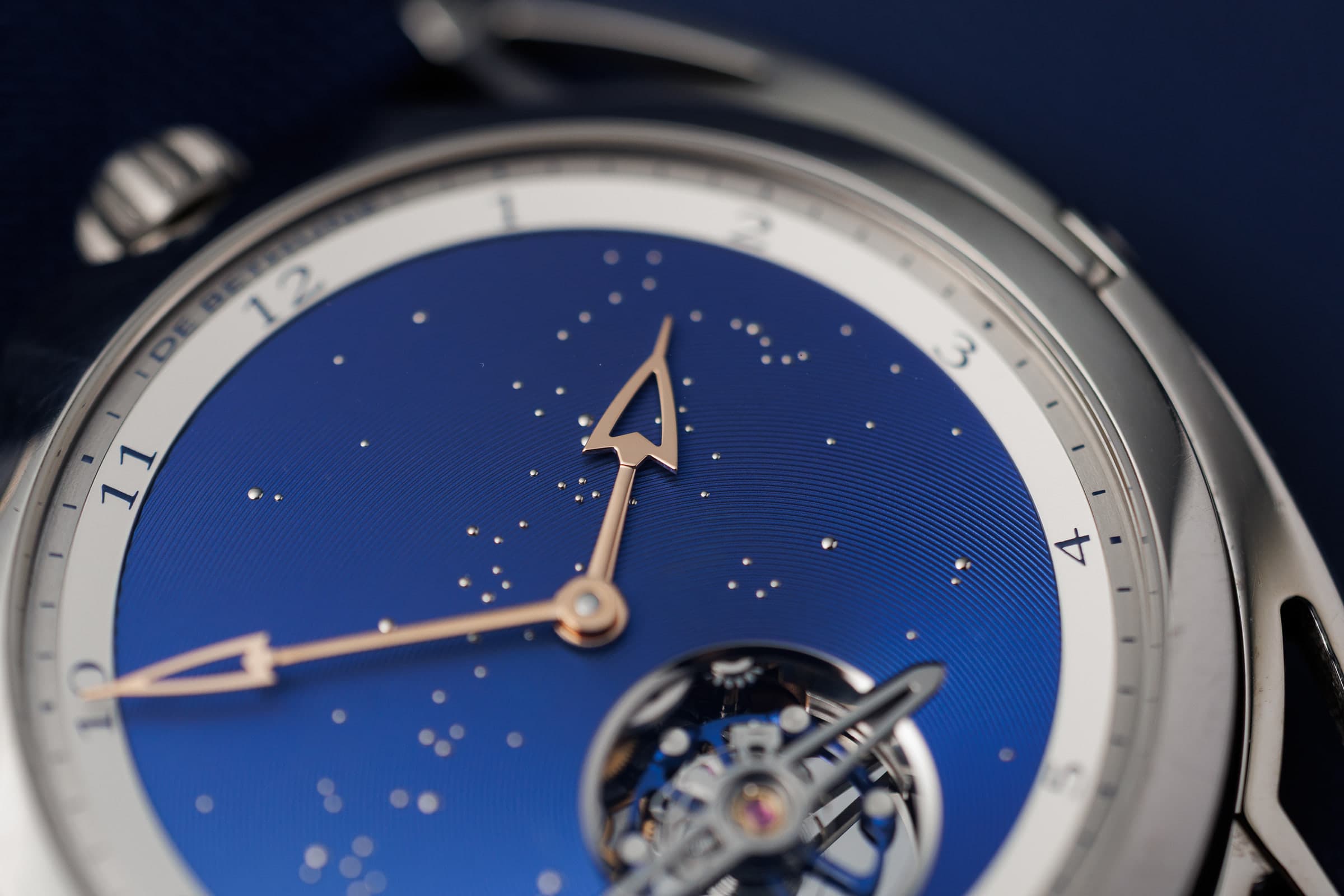 De Bethune DB28XP Starry Sky tourbillon, dial at an angle