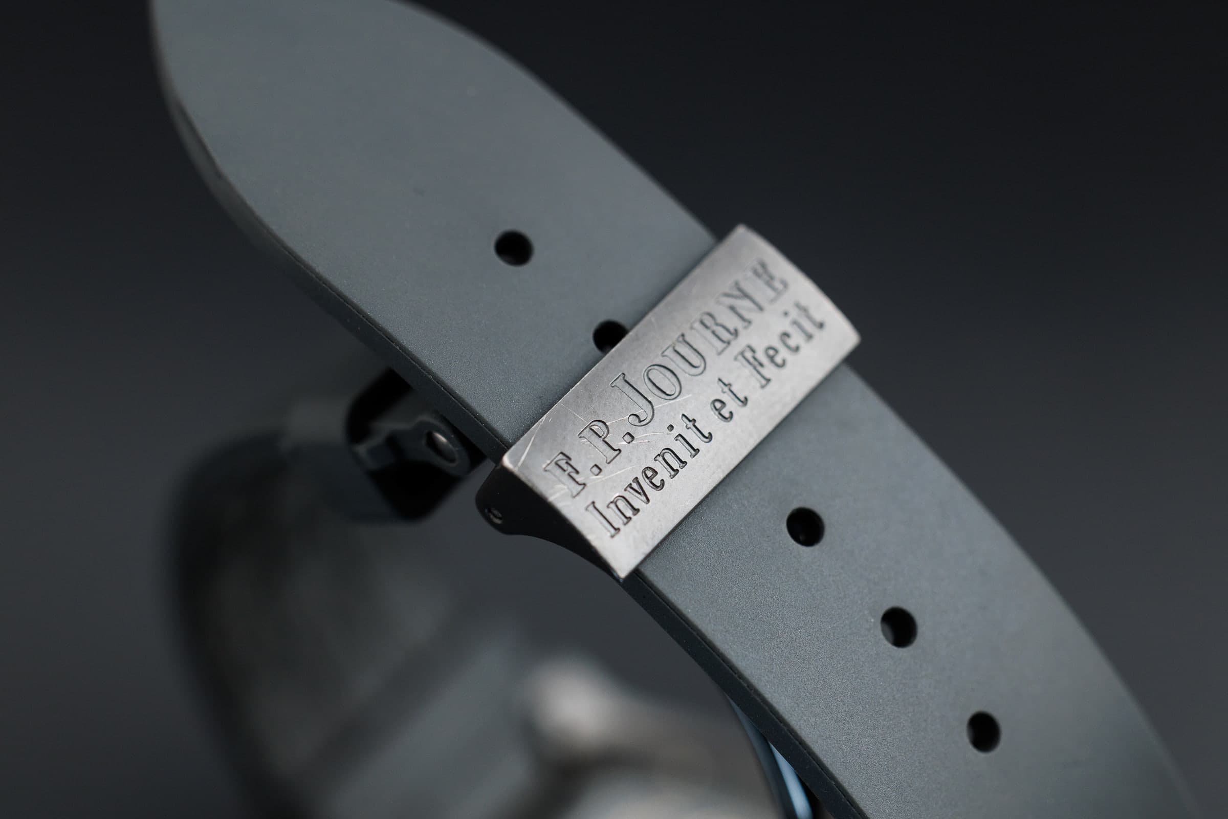 F.P. Journe Élégante 48mm Titalyt with diamond-set case, strap buckle