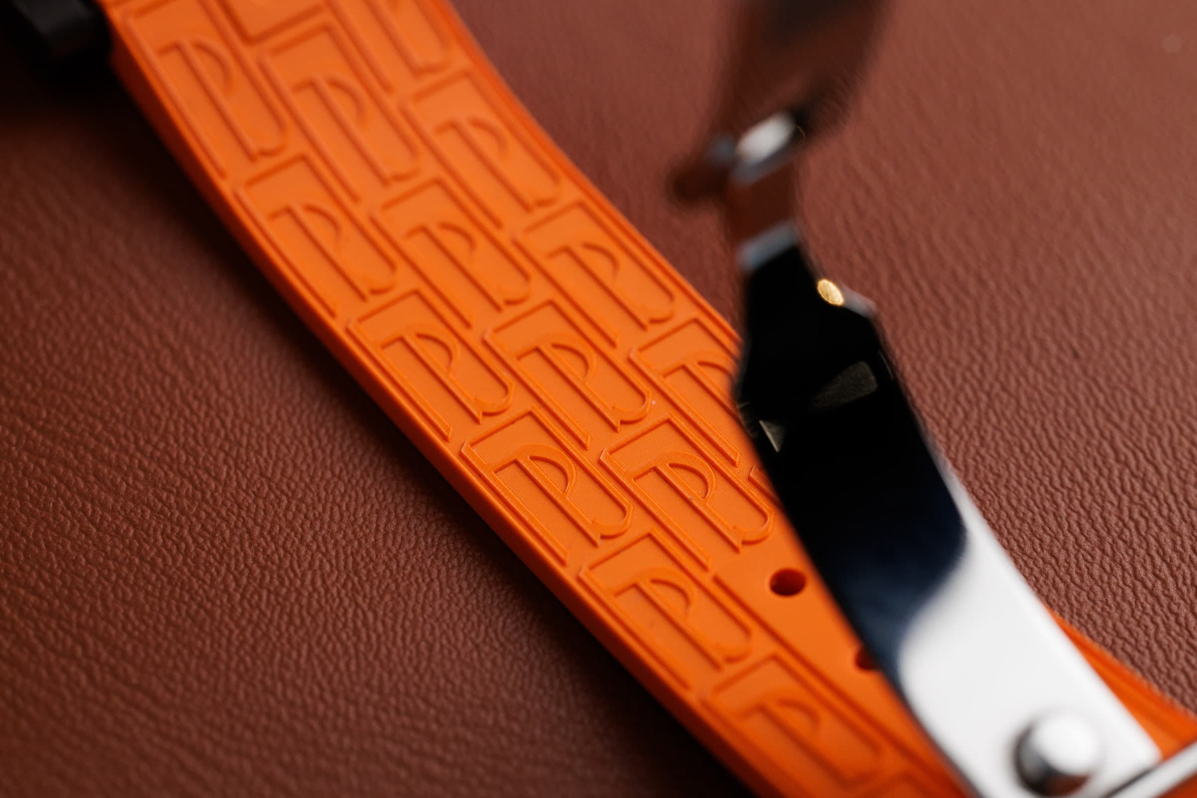 F.P. Journe Élégante 48mm Titalyt with white dial, strap and clasp